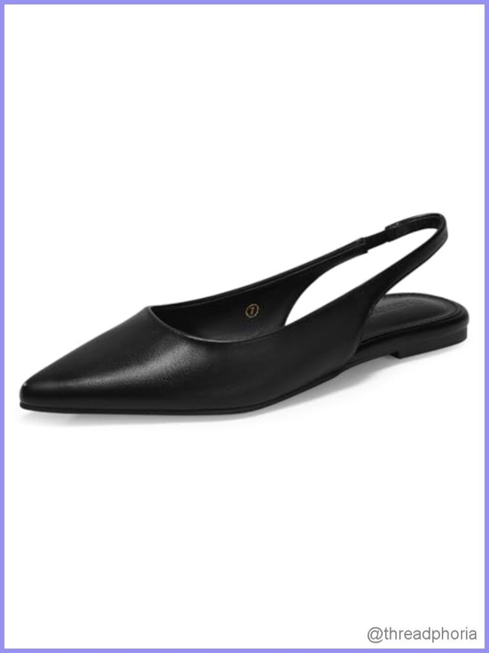 Womens Slingback Ballet Flats Pointed Toe Slip On Dress Shoes Comfortable